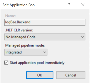 logBee.Backend Application Pool